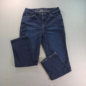 Chicos DefineMe Denim Straight Leg Ankle Jeans Dark Wash Blue Size 2R US 12R